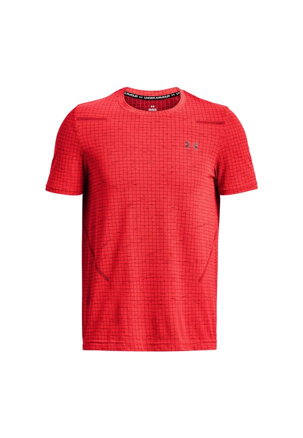 Koszulka fitness męska Under Armour Seamless Grid. Kolor: czerwony. Sport: fitness