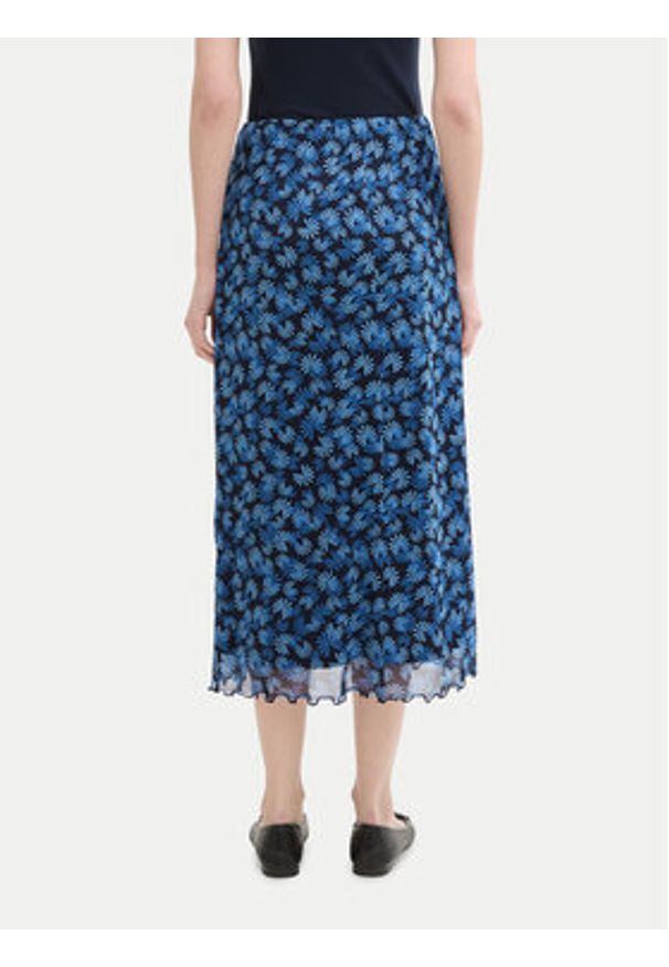 Tom Tailor Denim Spódnica midi 1045502 Niebieski Regular Fit. Kolor: niebieski. Materiał: syntetyk