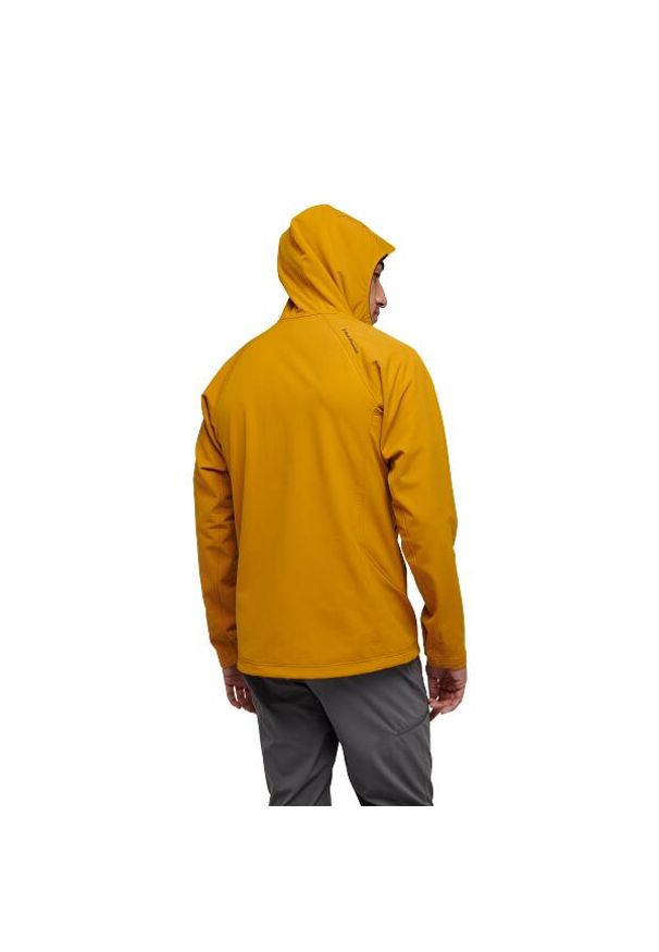 Kurtka softshell męska Black Diamond Element Hoody. Kolor: żółty, pomarańczowy. Materiał: softshell
