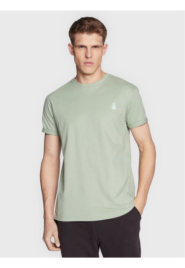OCAY T-Shirt 22-311012 Zielony Regular Fit. Kolor: zielony. Materiał: bawełna