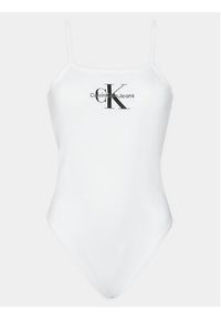 Calvin Klein Jeans Body Monologo J20J223421 Biały Slim Fit. Kolor: biały. Materiał: bawełna #6