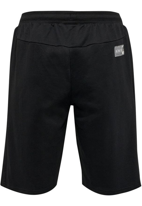 Hummel - HUMMEL spodenki krótkie bawełniane MOVE GRID COTTON SHORTS. Kolor: czarny. Materiał: tkanina, bawełna. Długość: krótkie. Sport: fitness