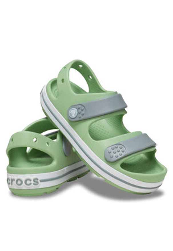 Crocs Sandały Crocband Cruiser Sandal Kids 209423 Zielony. Kolor: zielony