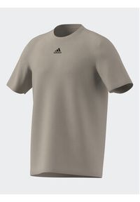Adidas - adidas T-Shirt IB6143 Beżowy Regular Fit. Kolor: beżowy. Materiał: bawełna #5