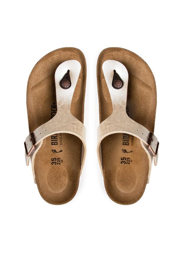 Birkenstock Japonki Gizeh Bs 943873 Biały. Kolor: biały. Materiał: skóra