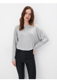 Mohito - Prążkowana szara bluzka - Jasny szary. Kolor: szary. Materiał: prążkowany #2