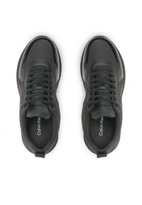 Calvin Klein Sneakersy Low Top Lace Up Festive HM0HM01007 Czarny. Kolor: czarny. Materiał: materiał