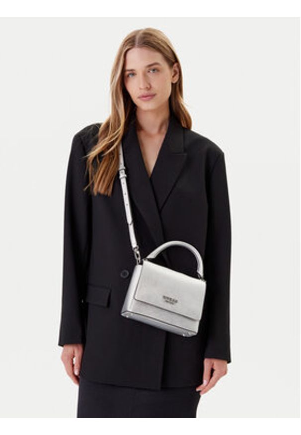 Guess Torebka HWZM96 43200 Srebrny. Kolor: srebrny. Materiał: skórzane