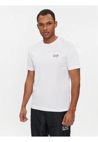 EA7 Emporio Armani T-Shirt 8NPT18 PJ02Z 1100 Biały Regular Fit. Kolor: biały. Materiał: bawełna