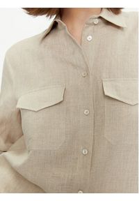 Marella Koszula Alcide 2413111142 Écru Regular Fit. Materiał: len #3