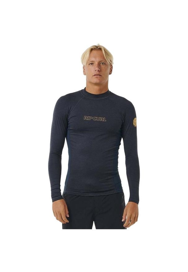 Longsleeve do pływania męski Rip Curl Dawn Patrol UPF Performance. Kolor: niebieski. Długość rękawa: długi rękaw. Sport: pływanie