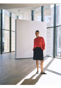 Reserved - Szorty z wiskozą - granatowy. Kolor: niebieski. Materiał: wiskoza #1