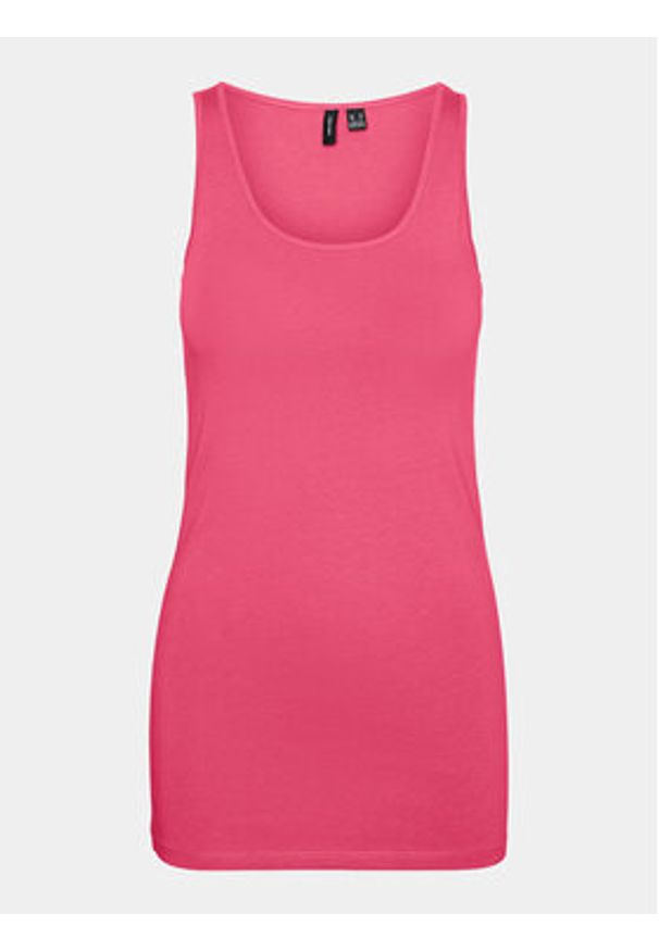 Vero Moda Top Maxi 10185110 Różowy Regular Fit. Kolor: różowy. Materiał: bawełna