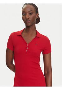 Tommy Jeans Sukienka codzienna DW0DW21172 Czerwony Regular Fit. Okazja: na co dzień. Kolor: czerwony. Materiał: bawełna. Typ sukienki: proste. Styl: casual #4