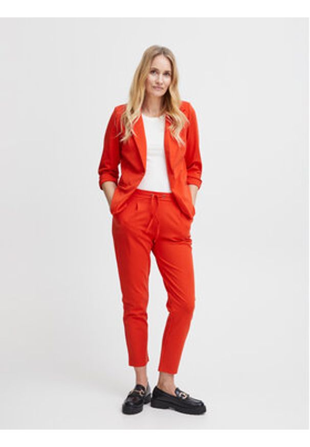 Fransa Marynarka 20604689 Czerwony Regular Fit. Kolor: czerwony. Materiał: syntetyk