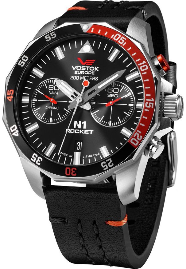Zegarek Vostok Europe Zegarek męski Vostok Europe 6S21-225A707 czarny. Kolor: czarny