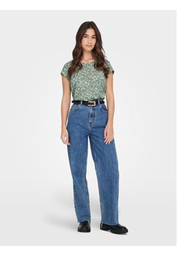 only - ONLY Bluzka Vic 15161116 Zielony Regular Fit. Kolor: zielony. Materiał: syntetyk