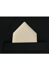 Elegancka, Jednokolorowa Poszetka - Chattier - Brudny Beż. Kolor: wielokolorowy, beżowy, brązowy. Materiał: poliester