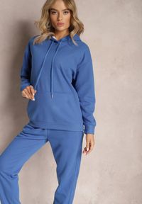 Renee - Niebieski 2-częściowy Komplet Dresowy z Bluzą i Spodniami Orifira. Kolor: niebieski. Materiał: dresówka #3