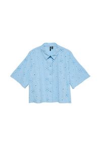 Vero Moda Koszula Eliza 10342754 Niebieski jasny Regular Fit. Kolor: niebieski. Materiał: bawełna #5