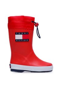 TOMMY HILFIGER - Tommy Hilfiger Kalosze Rain Boot T3X6-30766-0047 M Czerwony. Kolor: czerwony #1