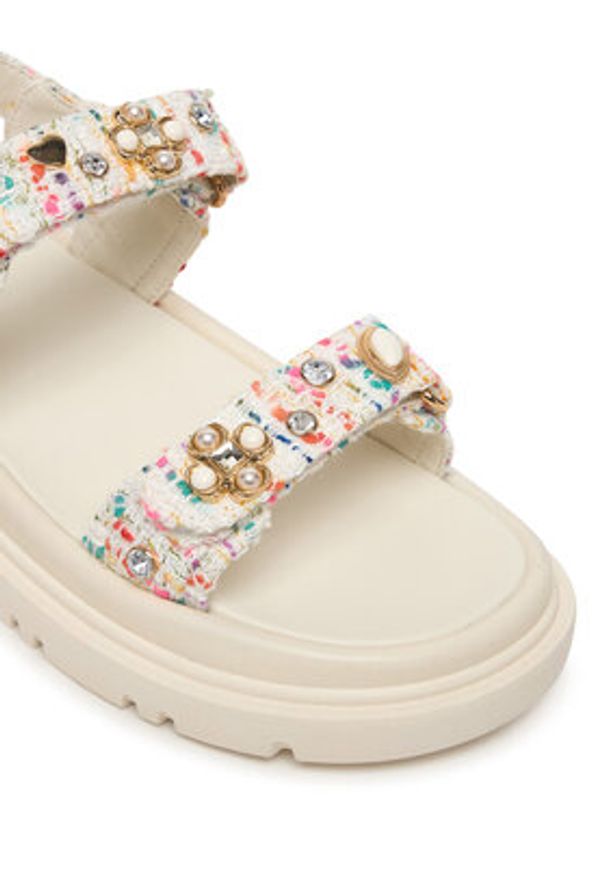 Aldo Sandały Gemima 14190497 Biały. Kolor: biały. Materiał: materiał