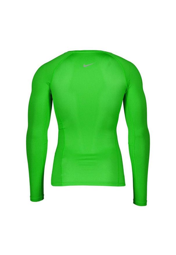 Nike - Męski Top Hyper Plain. Kolor: zielony. Sport: turystyka piesza
