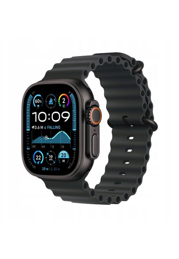 APPLE - Smartwatch Apple Watch Ultra 3 GPS + Cellular 49mm Black Titanium / Ocean Band Czarny (MF0J4QF/A). Rodzaj zegarka: smartwatch. Kolor: czarny