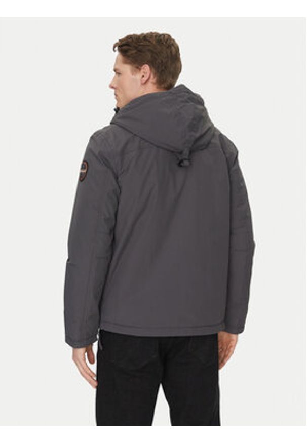Napapijri Kurtka anorak Rainforest Pocket 2 NP0A4GMD Szary Regular Fit. Kolor: szary. Materiał: syntetyk