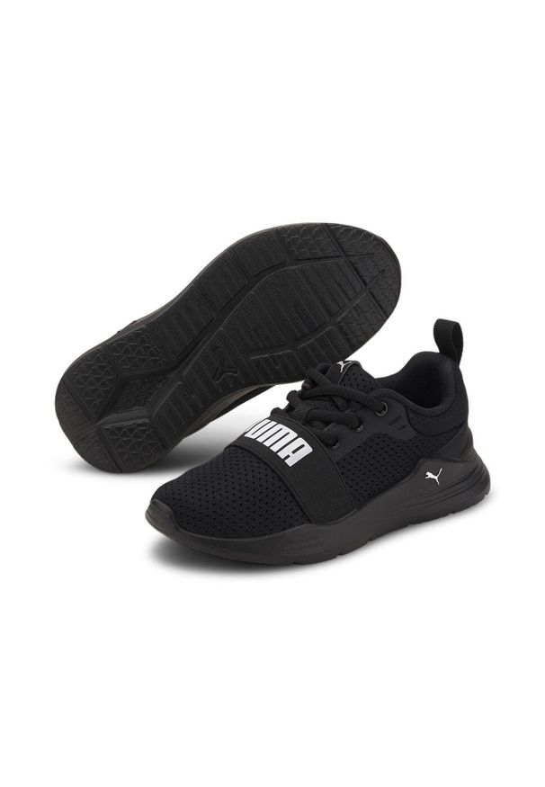 Buty dla dzieci Puma Wired Run. Kolor: biały, czarny, wielokolorowy. Materiał: guma, syntetyk, materiał. Sport: bieganie