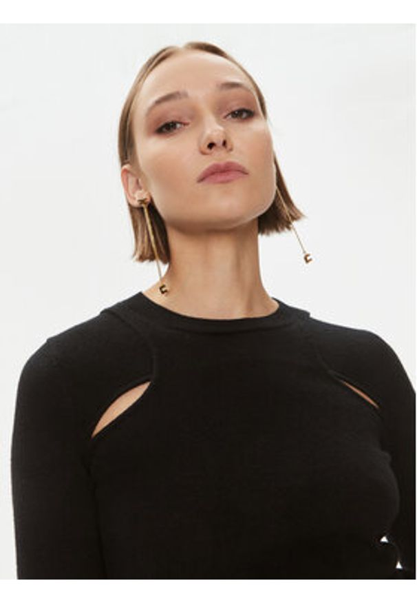 Pinko Sweter Puzzola 101929 A16Z Czarny Regular Fit. Kolor: czarny. Materiał: wełna, kaszmir
