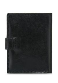 Ochnik - Czarny lakierowany skórzany portfel męski. Kolor: czarny. Materiał: skóra #3