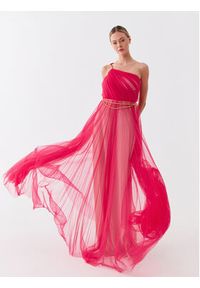 Elisabetta Franchi Sukienka wieczorowa AB-463-32E2-V780 Różowy Regular Fit. Kolor: różowy. Materiał: syntetyk. Styl: wizytowy