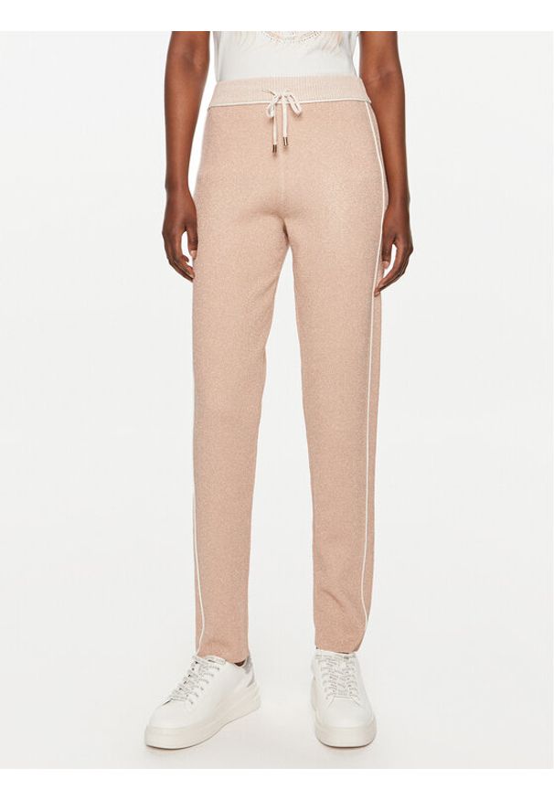 Liu Jo Sport Spodnie dresowe TF4104 MS49I Różowy Regular Fit. Kolor: różowy. Materiał: wiskoza