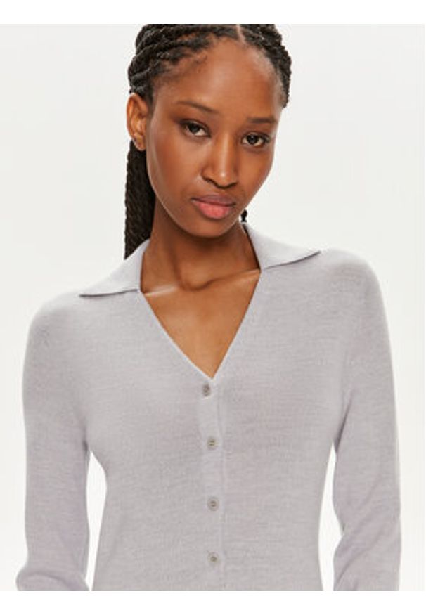 Calvin Klein Sukienka dzianinowa K20K207219 Szary Slim Fit. Kolor: szary. Materiał: wełna