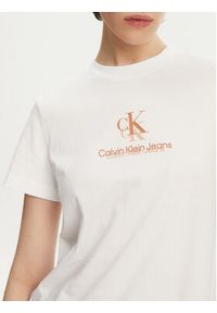 Calvin Klein Jeans T-Shirt Shadow Graphic J20J225545 Biały Regular Fit. Kolor: biały. Materiał: bawełna #4