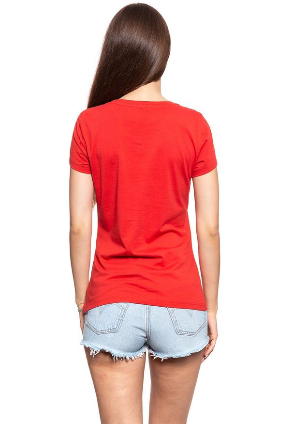 Mustang - MUSTANG T SHIRT DAMSKI Alexia C Print Molten Lava 1008971 7179. Wzór: nadruk