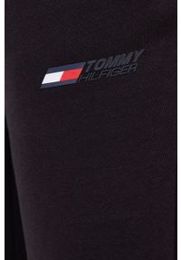 TOMMY HILFIGER - Tommy Hilfiger - Spodnie. Kolor: czarny. Materiał: dzianina #3
