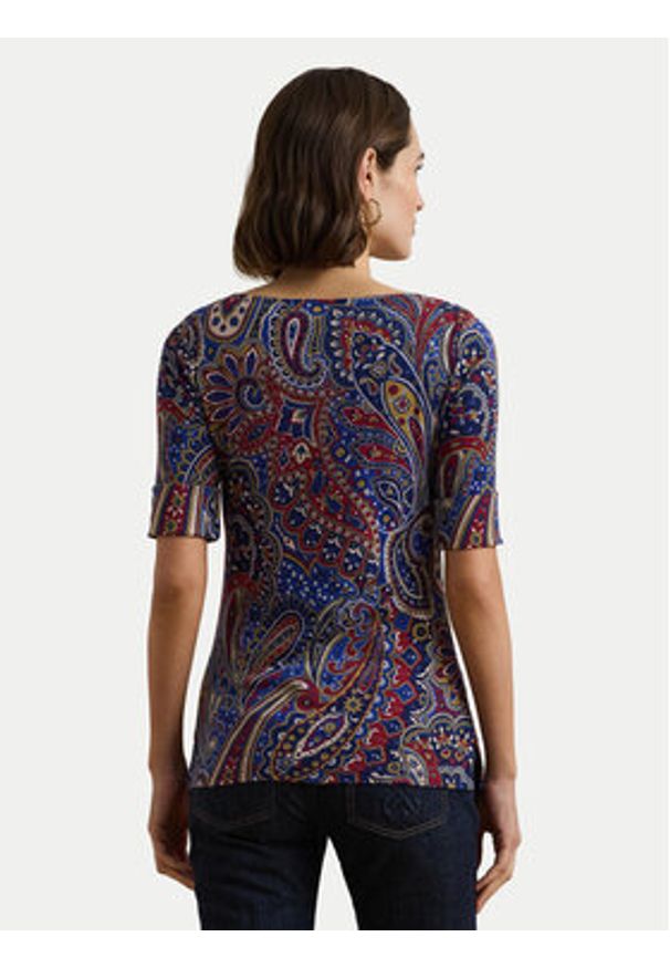 Lauren Ralph Lauren - LAUREN RALPH LAUREN Bluzka 200957613001 Kolorowy Slim Fit. Materiał: bawełna. Wzór: kolorowy