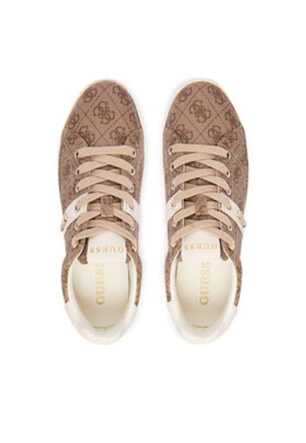 Guess Sneakersy 179118 Beżowy. Kolor: beżowy. Materiał: skóra
