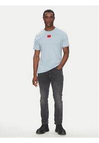 Hugo - HUGO T-Shirt Diragolino212 50447978 Niebieski Regular Fit. Kolor: niebieski. Materiał: bawełna