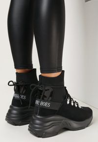 Born2be - Czarne Sneakersy z Elastyczną Cholewką za Kostkę Nicosia. Wysokość cholewki: za kostkę. Kolor: czarny. Szerokość cholewki: normalna #4