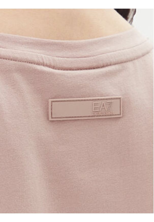 EA7 Emporio Armani T-Shirt 7W000492 AF10373 U4079 Różowy Regular Fit. Kolor: różowy. Materiał: bawełna