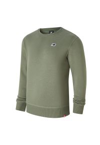 Bluza New Balance MT23601DON - zielona. Kolor: zielony. Wzór: aplikacja. Styl: klasyczny #1