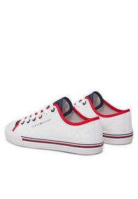 TOMMY HILFIGER - Tommy Hilfiger Trampki Low Cut Lace Up Sneaker T3X9-33325-0890 S Biały. Kolor: biały. Materiał: materiał