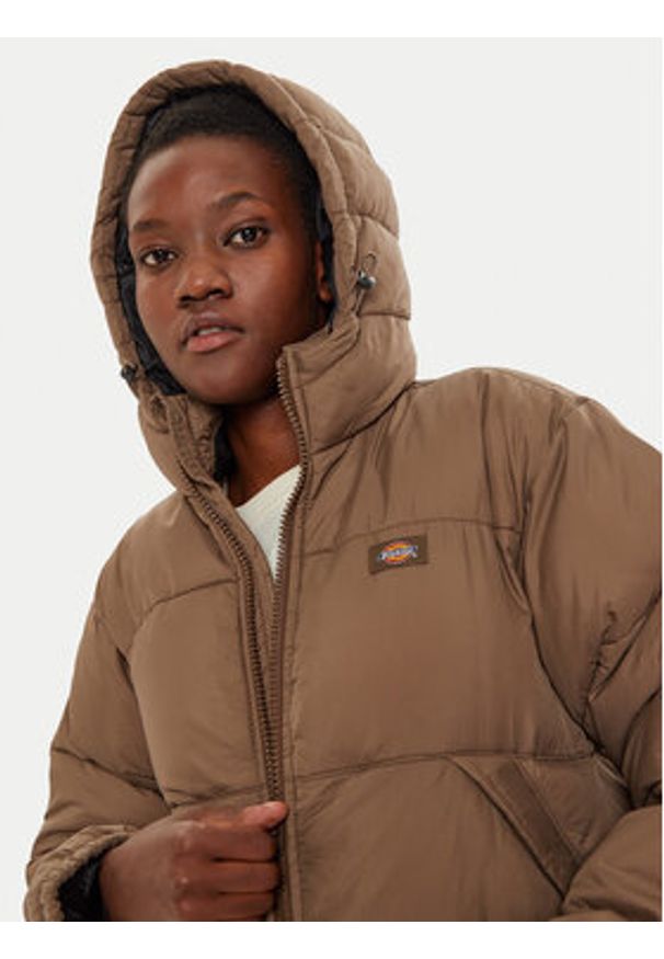 Dickies Kurtka zimowa Alatna Long DK0A4XR9MR1 Brązowy Regular Fit. Kolor: brązowy. Materiał: syntetyk. Sezon: zima