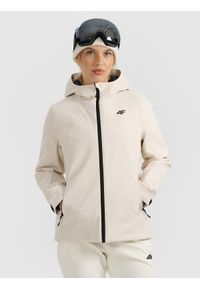 4f - 4F Kurtka narciarska membrana 5000 damska - beżowa XL. Kolor: beżowy. Materiał: materiał. Sezon: zima #1