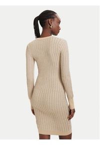 Guess Sukienka dzianinowa W5RK09 Z3KT0 Beżowy Bodycon Fit. Kolor: beżowy. Materiał: wiskoza. Typ sukienki: bodycon #4