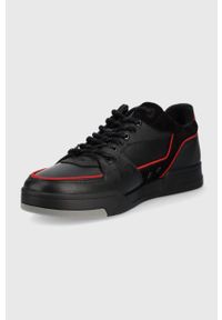 Hugo - HUGO sneakersy Seth kolor czarny. Nosek buta: okrągły. Zapięcie: sznurówki. Kolor: czarny. Materiał: guma