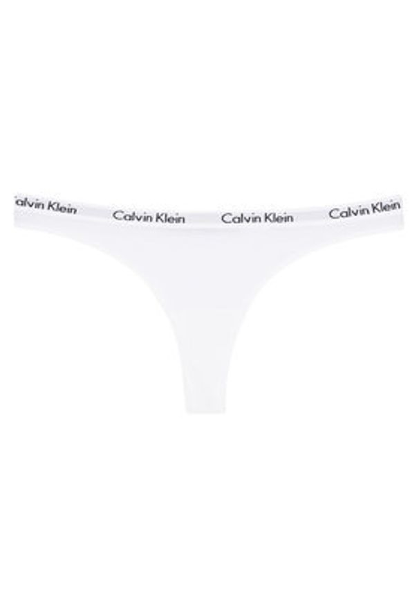 Calvin Klein Underwear Stringi 0000D1617E Biały. Kolor: biały. Materiał: bawełna